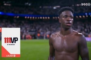 双响建功！维尼修斯当选皇马3-1黄潜全场最佳球员